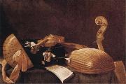 Evaristo Baschenis Still Life with Musical Instruments USA oil painting artist